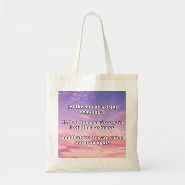 Empath Shine Positive Encouragement Quote  Tote Bag (Front)