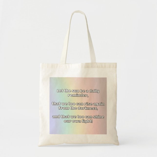 Empath Shine Positive Encouragement Quote  Tote Bag (Front)