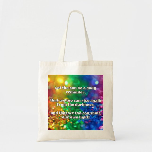 Empath Shine Positive Encouragement Quote  Tote Bag (Front)
