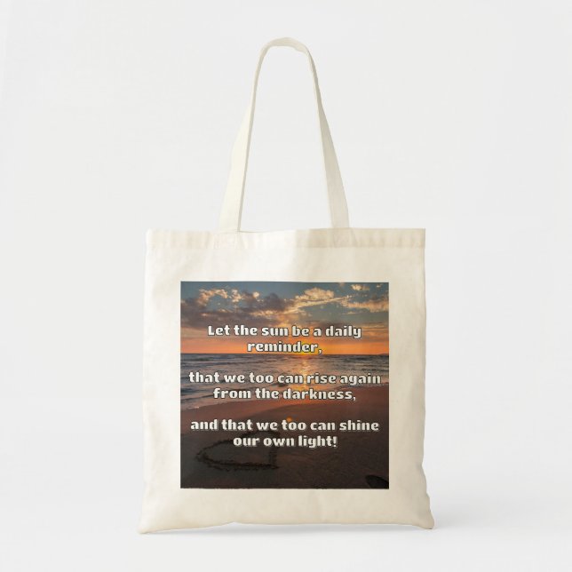 Empath Shine Positive Encouragement Quote  Tote Bag (Front)