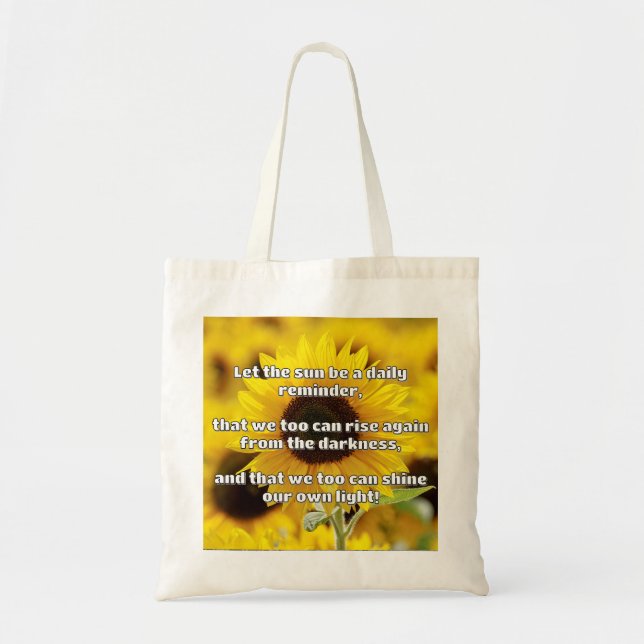 Empath Shine Positive Encouragement Quote  Tote Bag (Front)