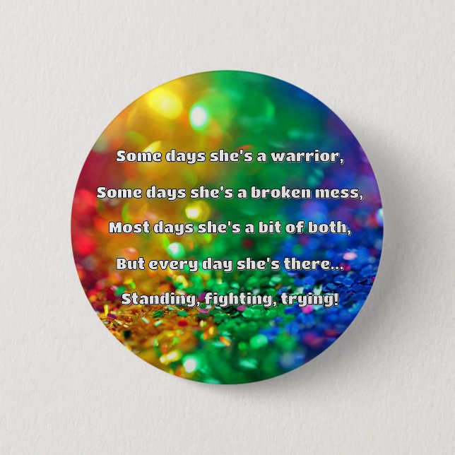Empath Strength Positive Quote Encouragement  6 Cm Round Badge (Front)