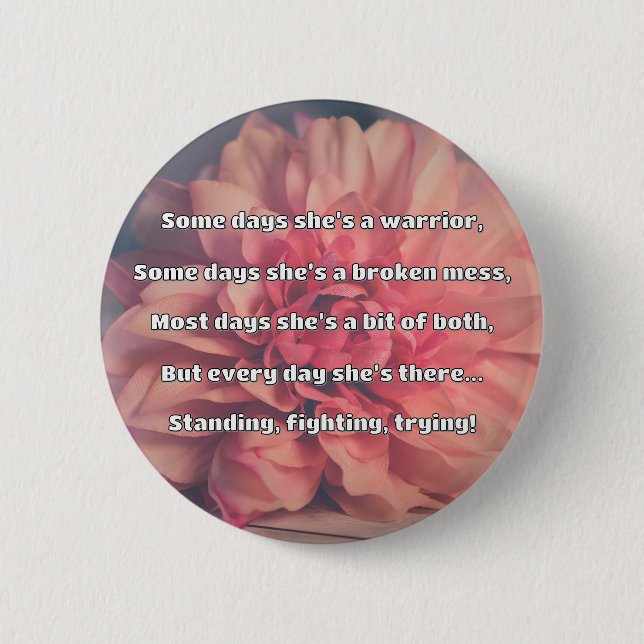 Empath Strength Positive Quote Encouragement  6 Cm Round Badge (Front)