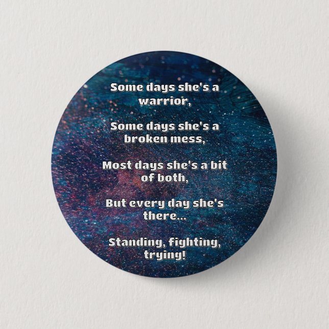 Empath Strength Positive Quote Encouragement  6 Cm Round Badge (Front)