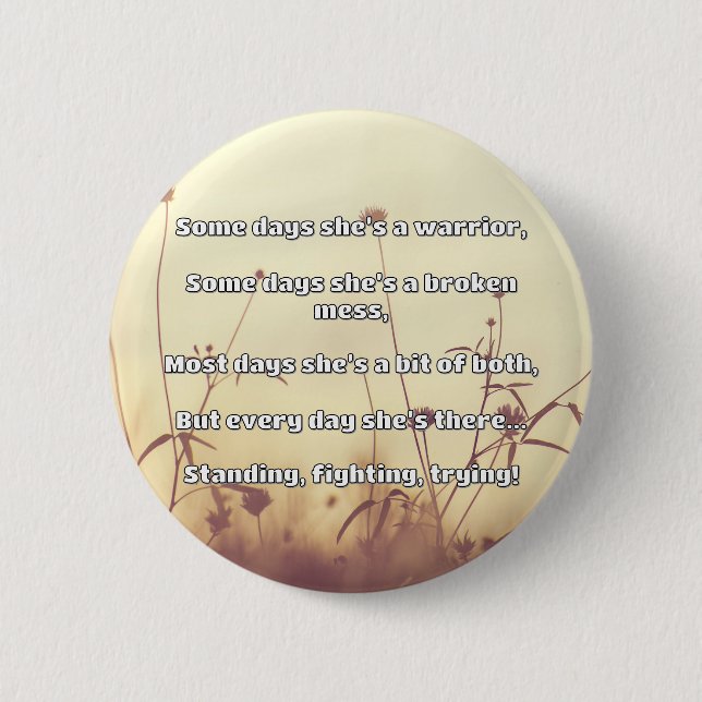 Empath Strength Positive Quote Encouragement  6 Cm Round Badge (Front)