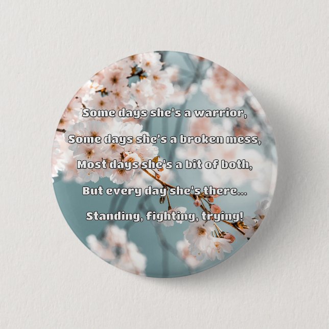 Empath Strength Positive Quote Encouragement  6 Cm Round Badge (Front)