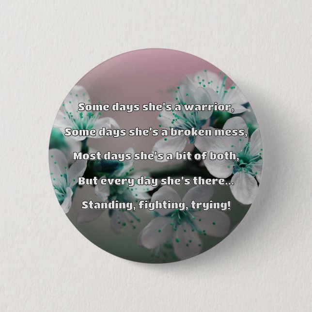 Empath Strength Positive Quote Encouragement  6 Cm Round Badge (Front)