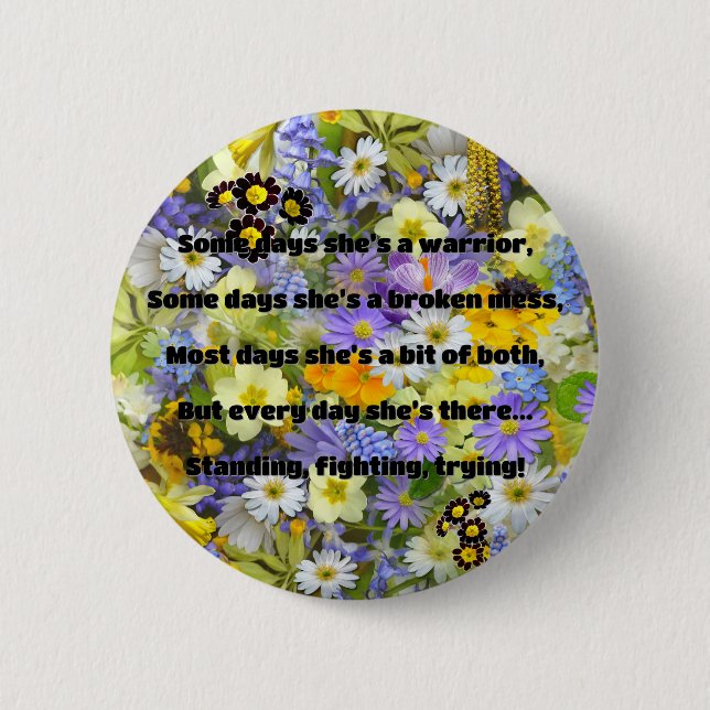 Empath Strength Positive Quote Encouragement  6 Cm Round Badge (Front)