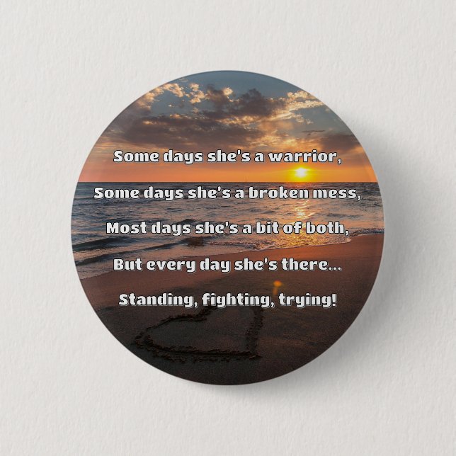 Empath Strength Positive Quote Encouragement  6 Cm Round Badge (Front)