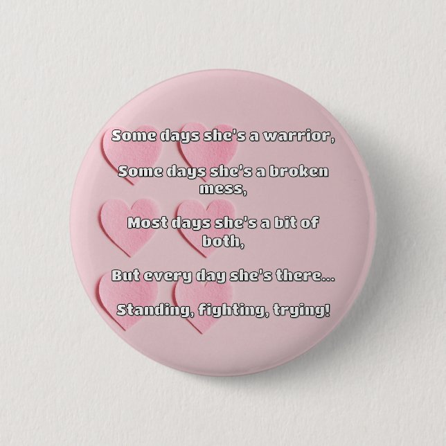 Empath Strength Positive Quote Encouragement  6 Cm Round Badge (Front)