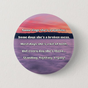 Empath Strength Positive Quote Encouragement  6 Cm Round Badge