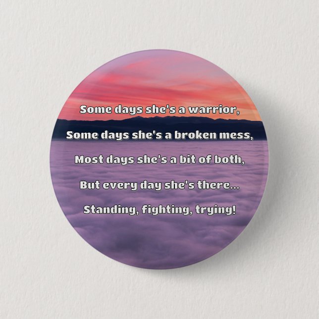 Empath Strength Positive Quote Encouragement  6 Cm Round Badge (Front)