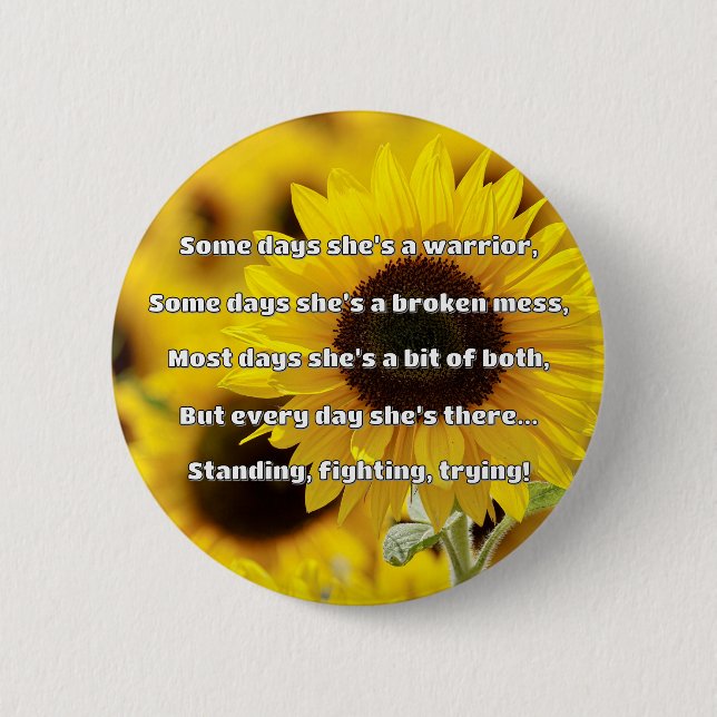 Empath Strength Positive Quote Encouragement  6 Cm Round Badge (Front)