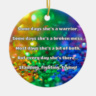 Empath Strength Positive Quote Encouragement  Ceramic Tree Decoration
