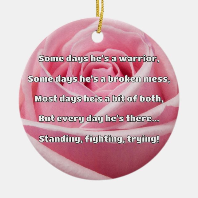 Empath Strength Positive Quote Encouragement  Ceramic Tree Decoration (Front)