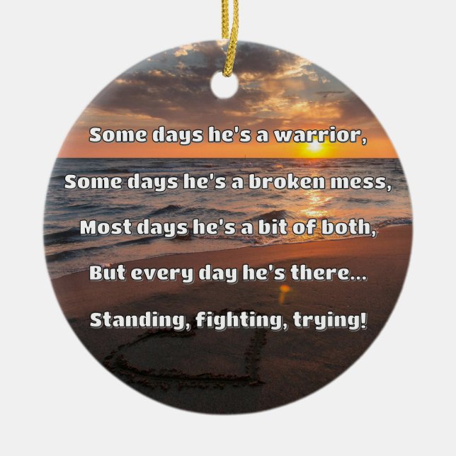 Empath Strength Positive Quote Encouragement  Ceramic Tree Decoration (Front)