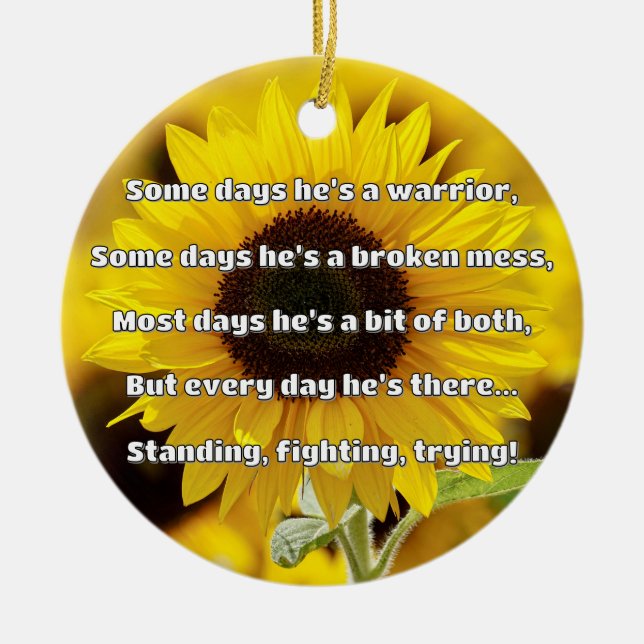 Empath Strength Positive Quote Encouragement  Ceramic Tree Decoration (Front)