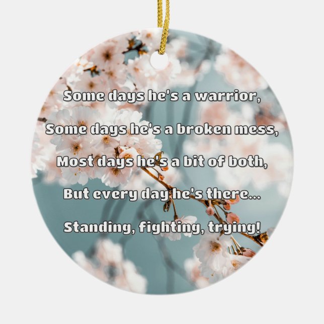 Empath Strength Positive Quote Encouragement  Ceramic Tree Decoration (Front)
