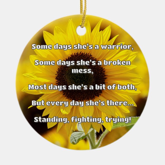Empath Strength Positive Quote Encouragement  Ceramic Tree Decoration (Front)