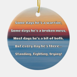 Empath Strength Positive Quote Encouragement  Ceramic Tree Decoration