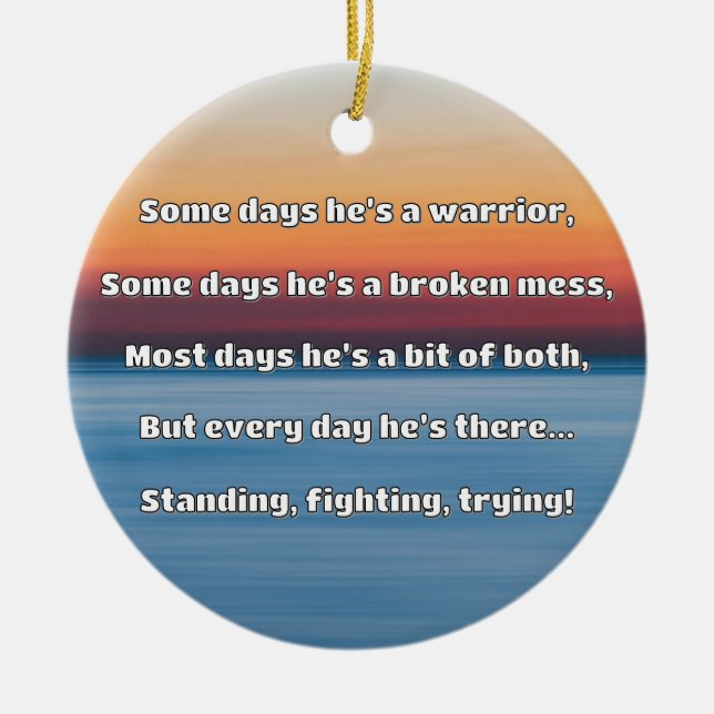 Empath Strength Positive Quote Encouragement  Ceramic Tree Decoration (Front)