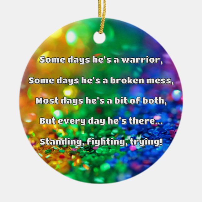 Empath Strength Positive Quote Encouragement  Ceramic Tree Decoration (Front)