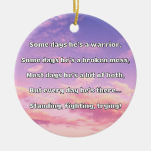 Empath Strength Positive Quote Encouragement  Ceramic Tree Decoration
