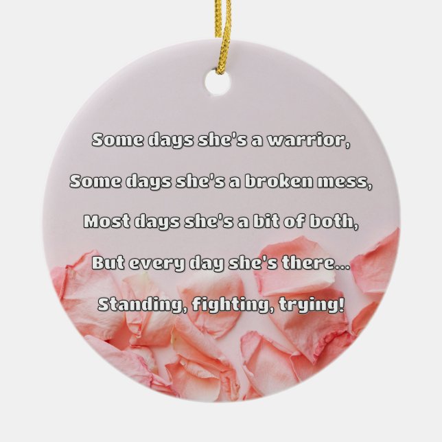 Empath Strength Positive Quote Encouragement  Ceramic Tree Decoration (Front)
