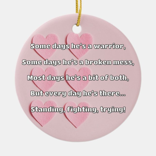 Empath Strength Positive Quote Encouragement  Ceramic Tree Decoration (Front)