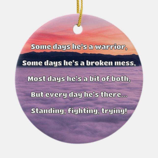 Empath Strength Positive Quote Encouragement  Ceramic Tree Decoration (Front)