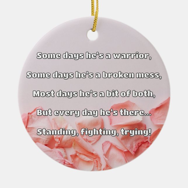 Empath Strength Positive Quote Encouragement  Ceramic Tree Decoration (Front)