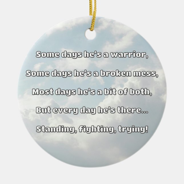 Empath Strength Positive Quote Encouragement  Ceramic Tree Decoration (Front)