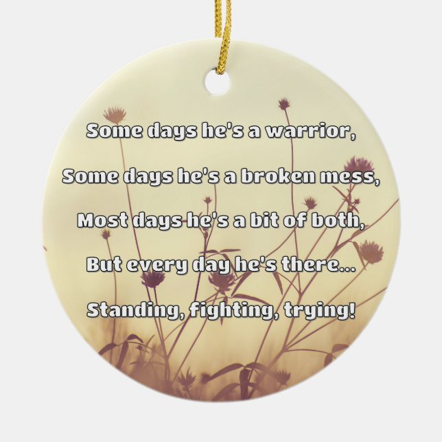 Empath Strength Positive Quote Encouragement  Ceramic Tree Decoration (Front)