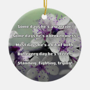 Empath Strength Positive Quote Encouragement  Ceramic Tree Decoration