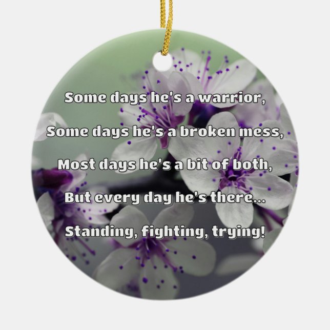 Empath Strength Positive Quote Encouragement  Ceramic Tree Decoration (Front)