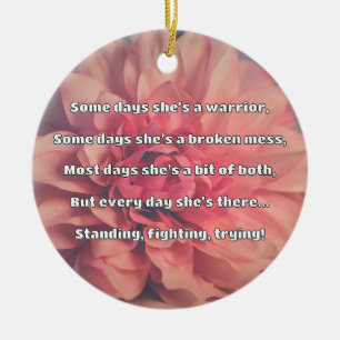 Empath Strength Positive Quote Encouragement  Ceramic Tree Decoration