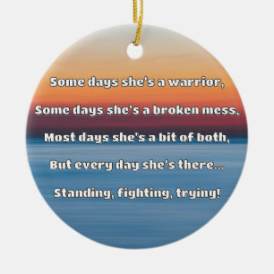 Empath Strength Positive Quote Encouragement  Ceramic Tree Decoration