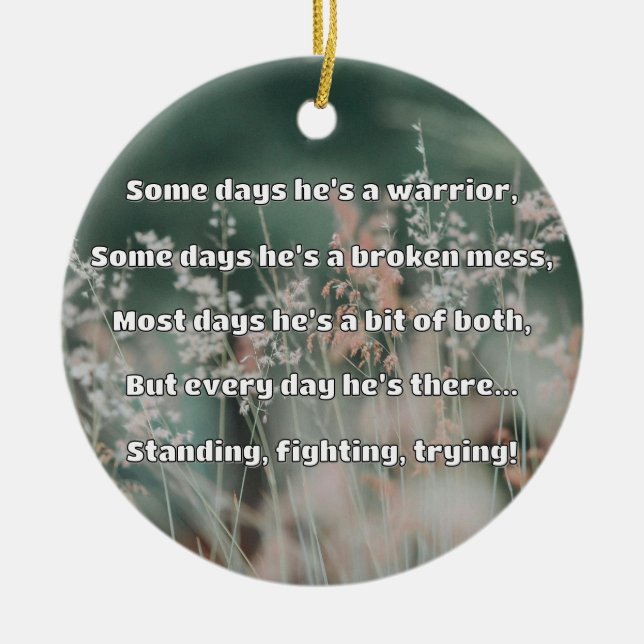 Empath Strength Positive Quote Encouragement  Ceramic Tree Decoration (Front)