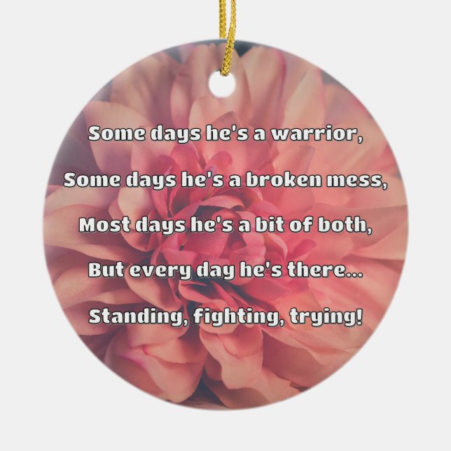 Empath Strength Positive Quote Encouragement  Ceramic Tree Decoration (Front)
