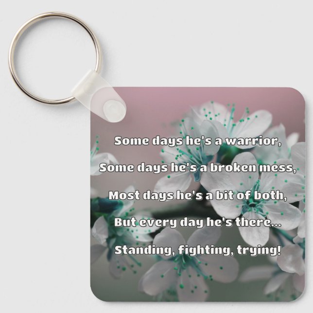 Empath Strength Positive Quote Encouragement  Key Ring (Front)