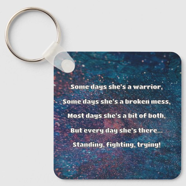 Empath Strength Positive Quote Encouragement  Key Ring (Front)