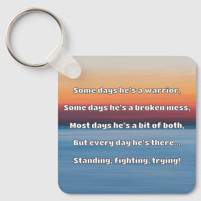 Empath Strength Positive Quote Encouragement  Key Ring (Front)