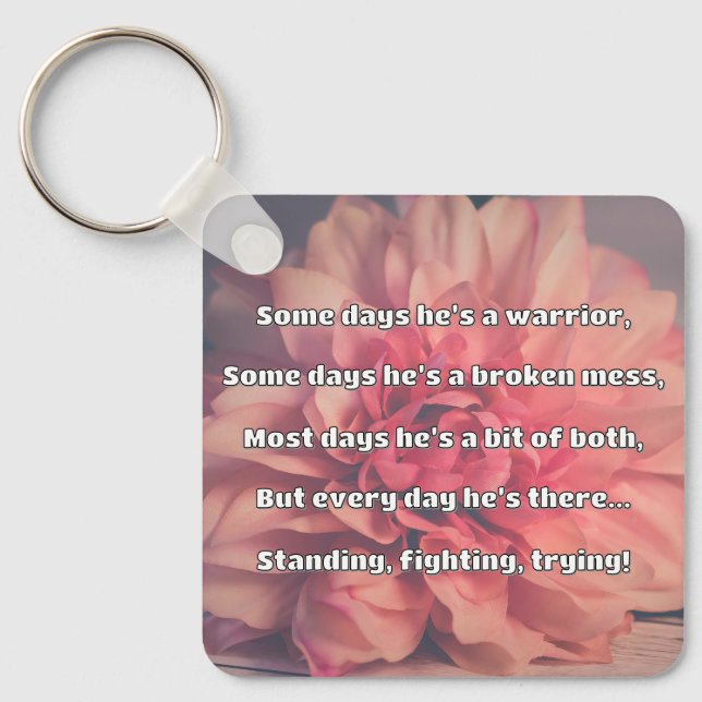 Empath Strength Positive Quote Encouragement  Key Ring (Front)