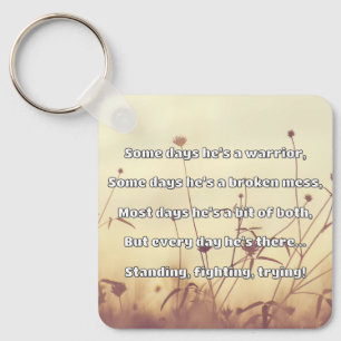 Empath Strength Positive Quote Encouragement  Key Ring