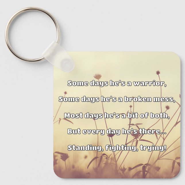 Empath Strength Positive Quote Encouragement  Key Ring (Front)