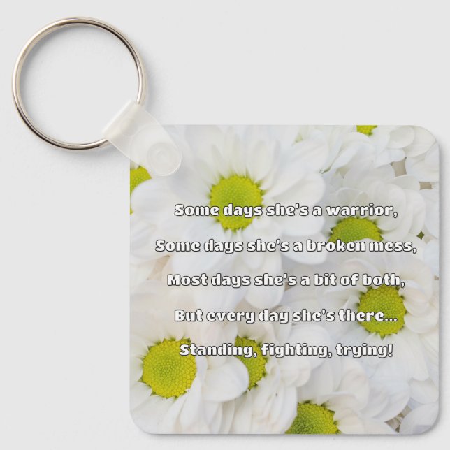 Empath Strength Positive Quote Encouragement  Key Ring (Front)