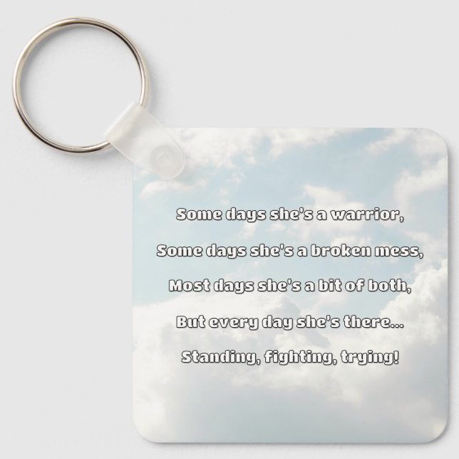 Empath Strength Positive Quote Encouragement  Key Ring (Front)