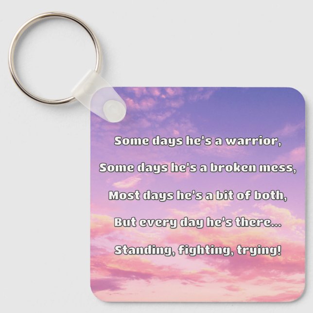 Empath Strength Positive Quote Encouragement  Key Ring (Front)