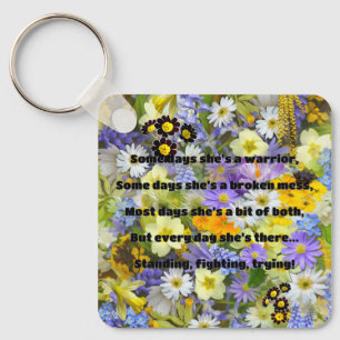 Empath Strength Positive Quote Encouragement Key Ring