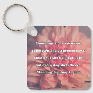 Empath Strength Positive Quote Encouragement Key Ring